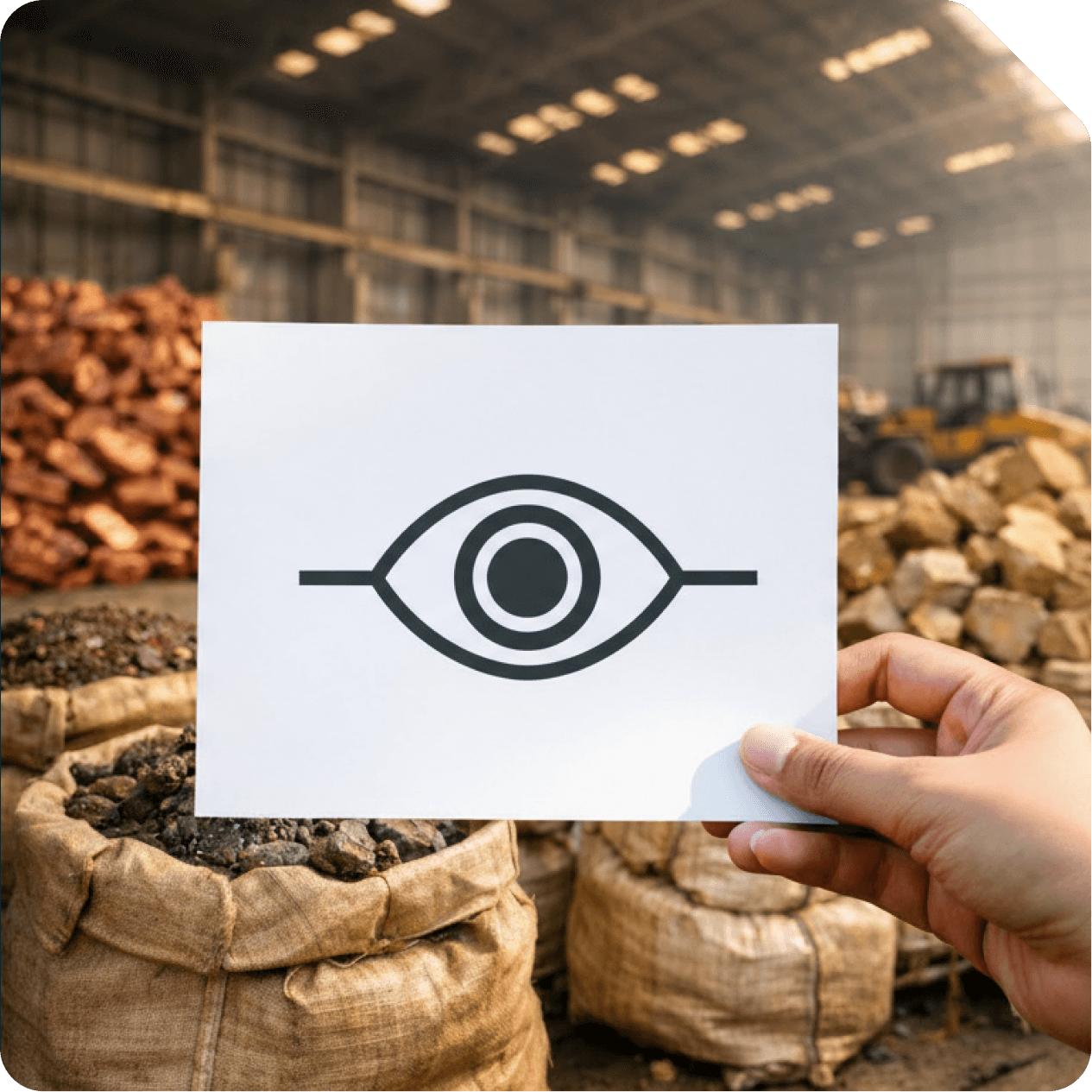 Warehouse with commodity sacks — Vision